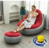 כורסא מתנפחת עם משענת לרגליים